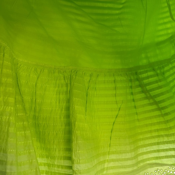 FARM Rio NWT SIZE L Neon Green Tiered Skirt - Picture 8 of 9